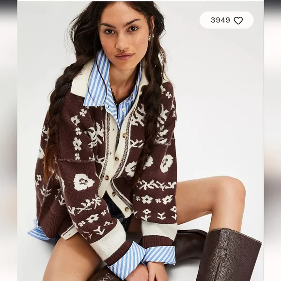 NWT Free People Shelby Cardi Size Large - Picture 3 of 10